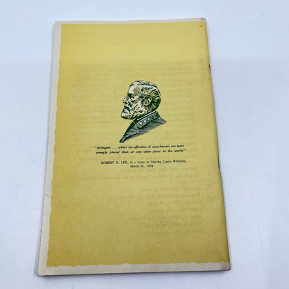 1956 Custis Lee Mansion the Robert E Lee Memorial Booklet TF7