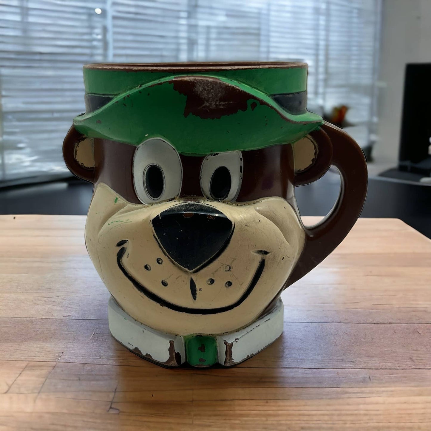 Vtg 1961 Hanna-Barbera Yogi Bear Plastic Cup Mug F&F Mold TK2-2