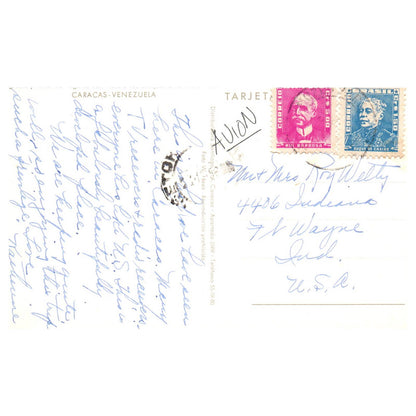 Vintage Postcard - Caracas Venezuela 1958 TJ6-1