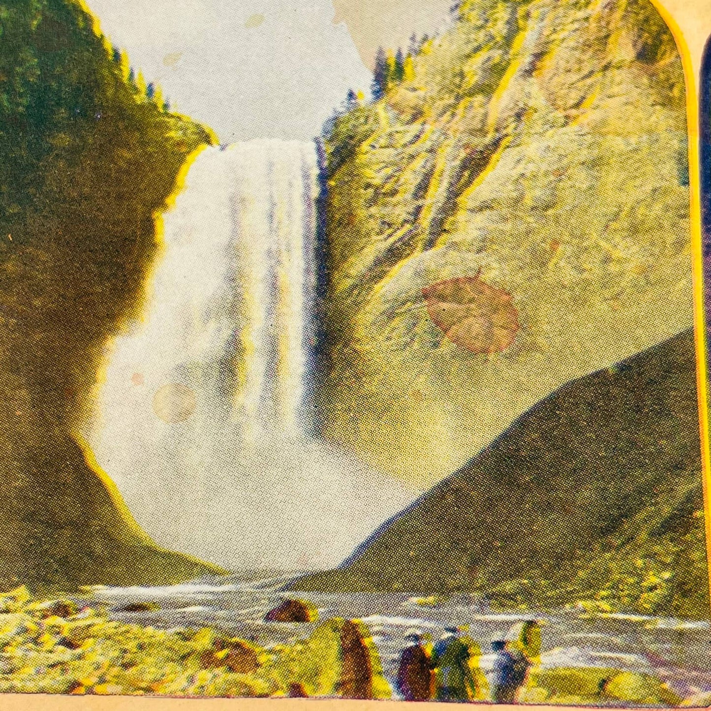 c1900 Lot of 6 Yellowstone Park Stereoview Cards Grand Falls Terraces TA7-2