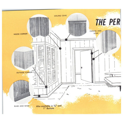 1950s MCM Advertising Brochure Poly-clad Plywall Prefinished Moldings SE4