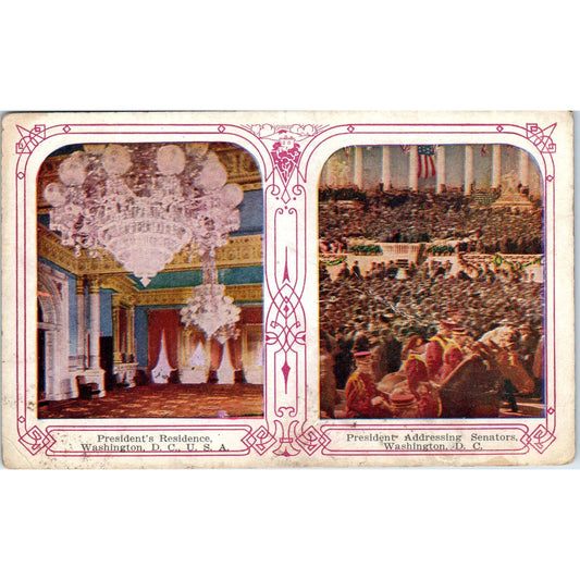 President's Residence Winsch Back c1910 Washington D.C. Original Postcard TK1-P2