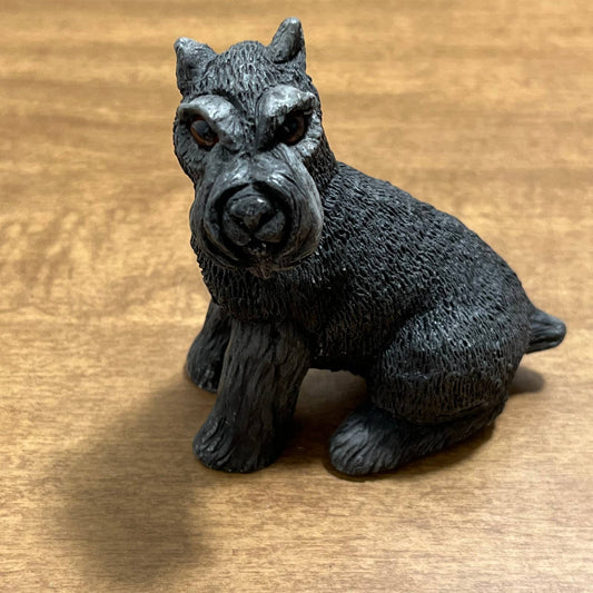 1984 Animal Classics Black Schnauzer Scottie Terrier Dog Figurine 4x3 SD5