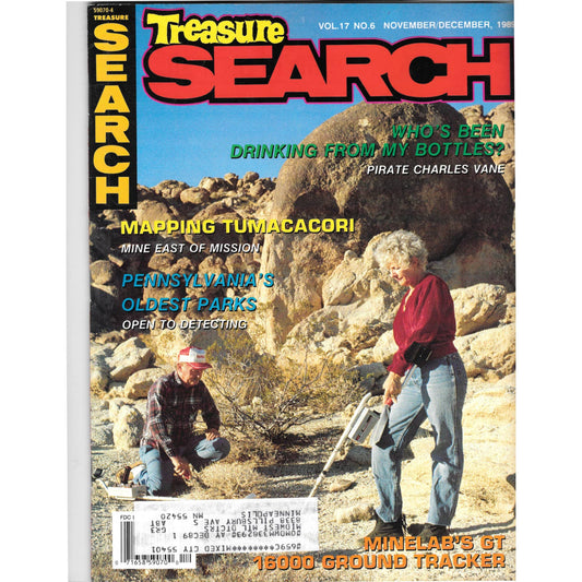 Treasure Search Magazine 1989 Nov/Dec Metal Detecting Gold Diamonds M2