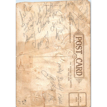 Christmas Santa with Toys c1910 Original Postcard TK1-25