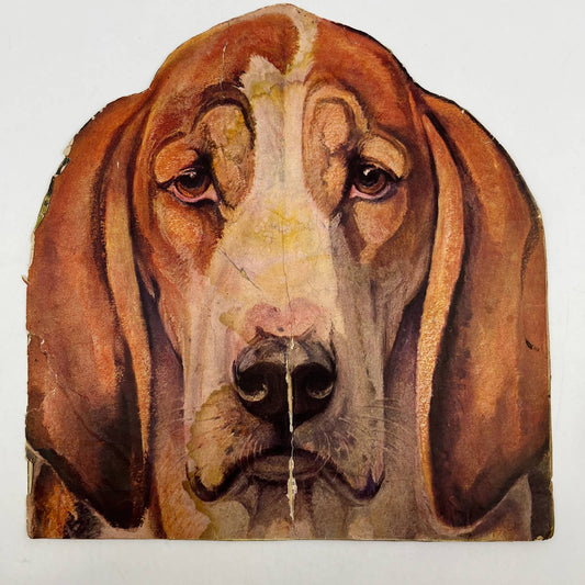 1920s Bassett Hound Dog Cutout  ~9x10 FL5