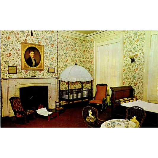 Theodore Roosevelt Birthplace NYC Nursery w Original Crib Original Postcard PB9