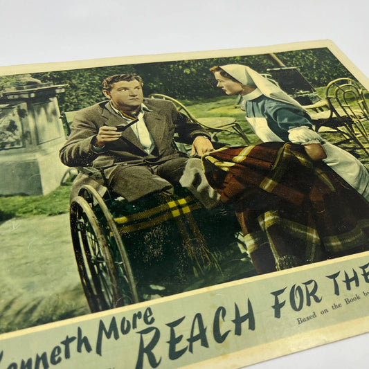 1956 Reach for the Sky Kenneth Moore 11x14 British Lobby Card 4 FL4