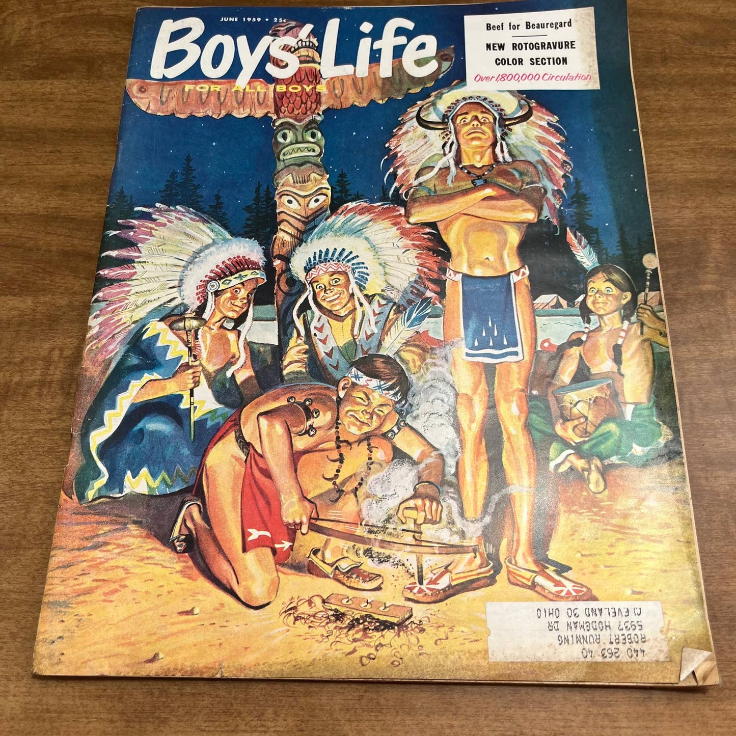 June 1959 Boys' Life Magazine Native Americans Thunderbird Voodoo TH1