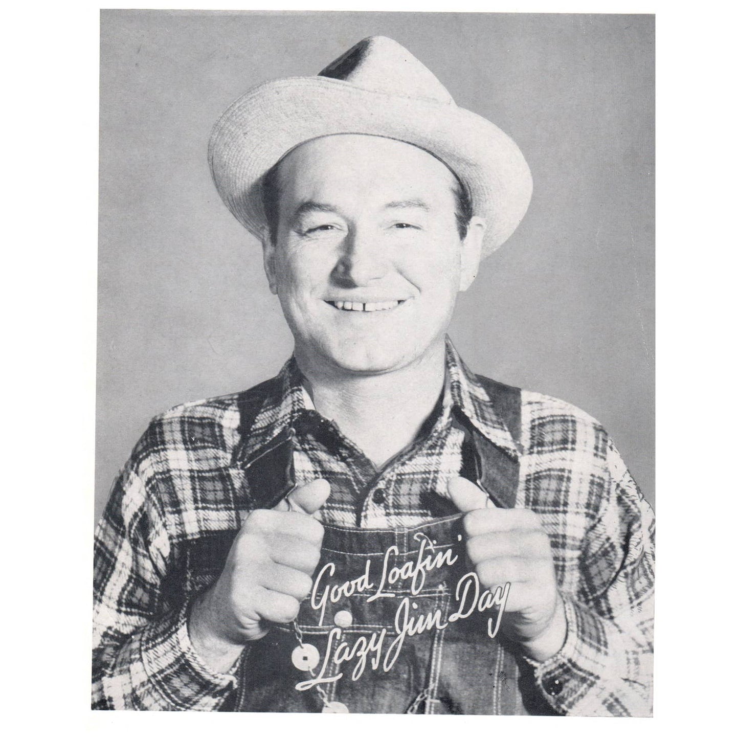 Vtg Country Music Photo Good Lookin Lazy Jim Day w/ Months & Months Lyrics AD1