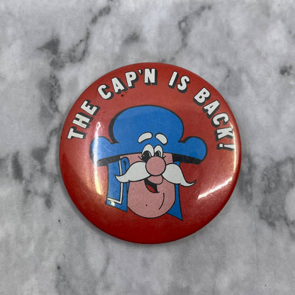 Vintage Captain Crunch - The Cap’n is Back Pinback Button Pin SF1