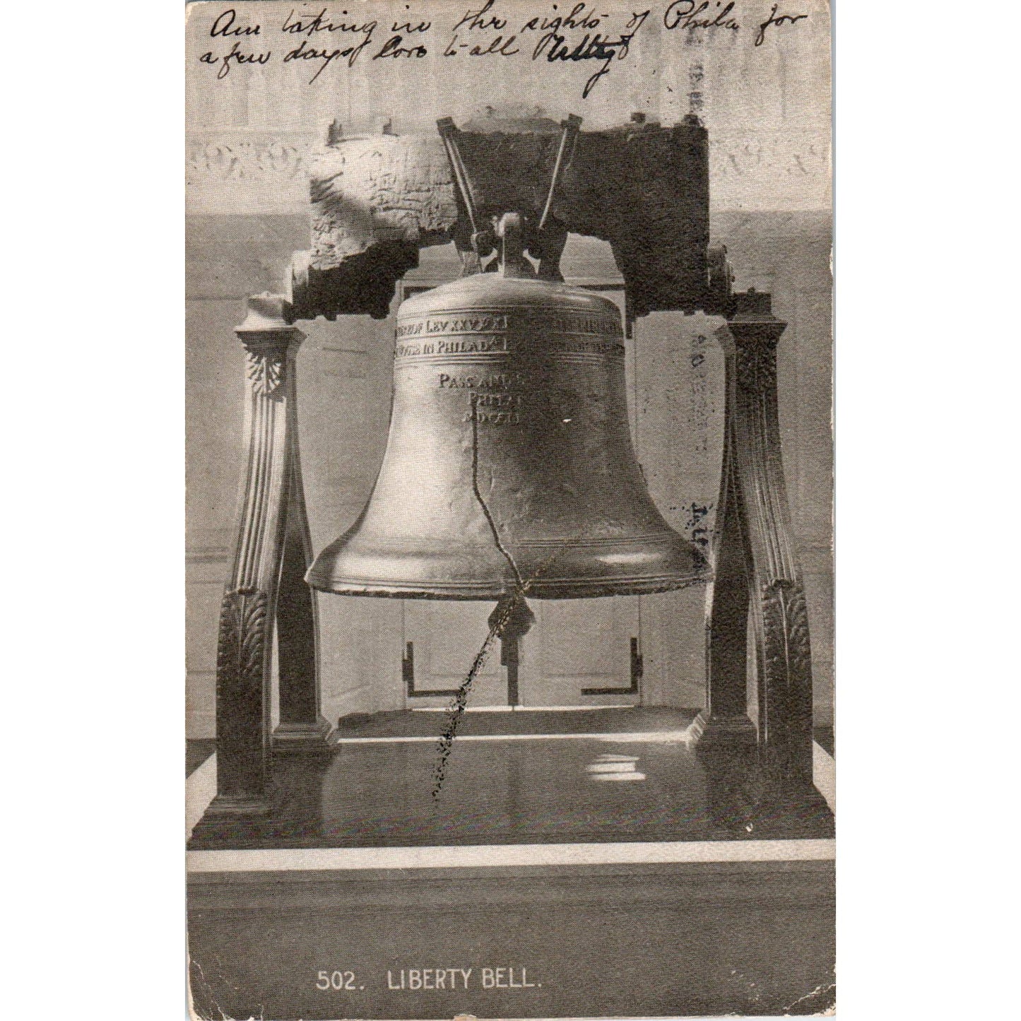 1906 Postcard Liberty Bell - Philadelphia PA TD8-P2