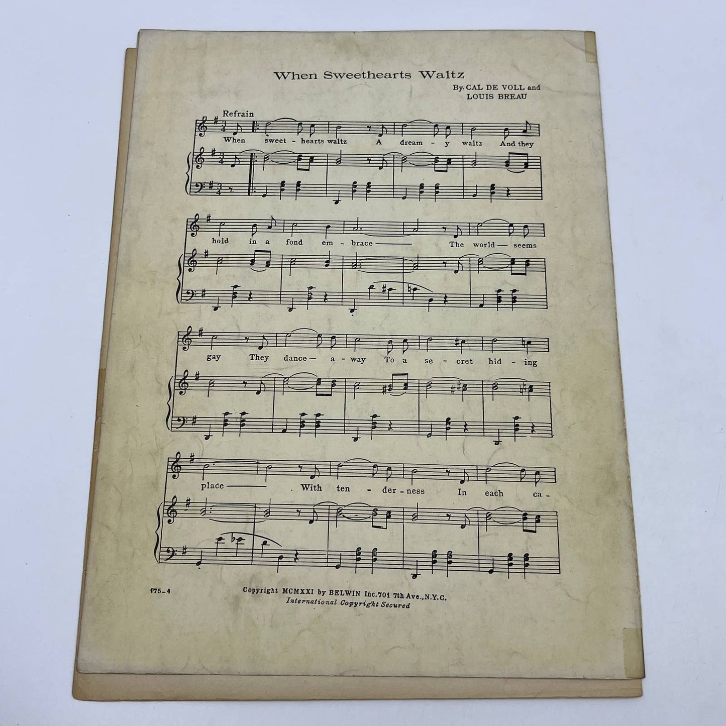 I Want My Mammy "The Midnight Rounders" Sheet Music Eddie Cantor FL4
