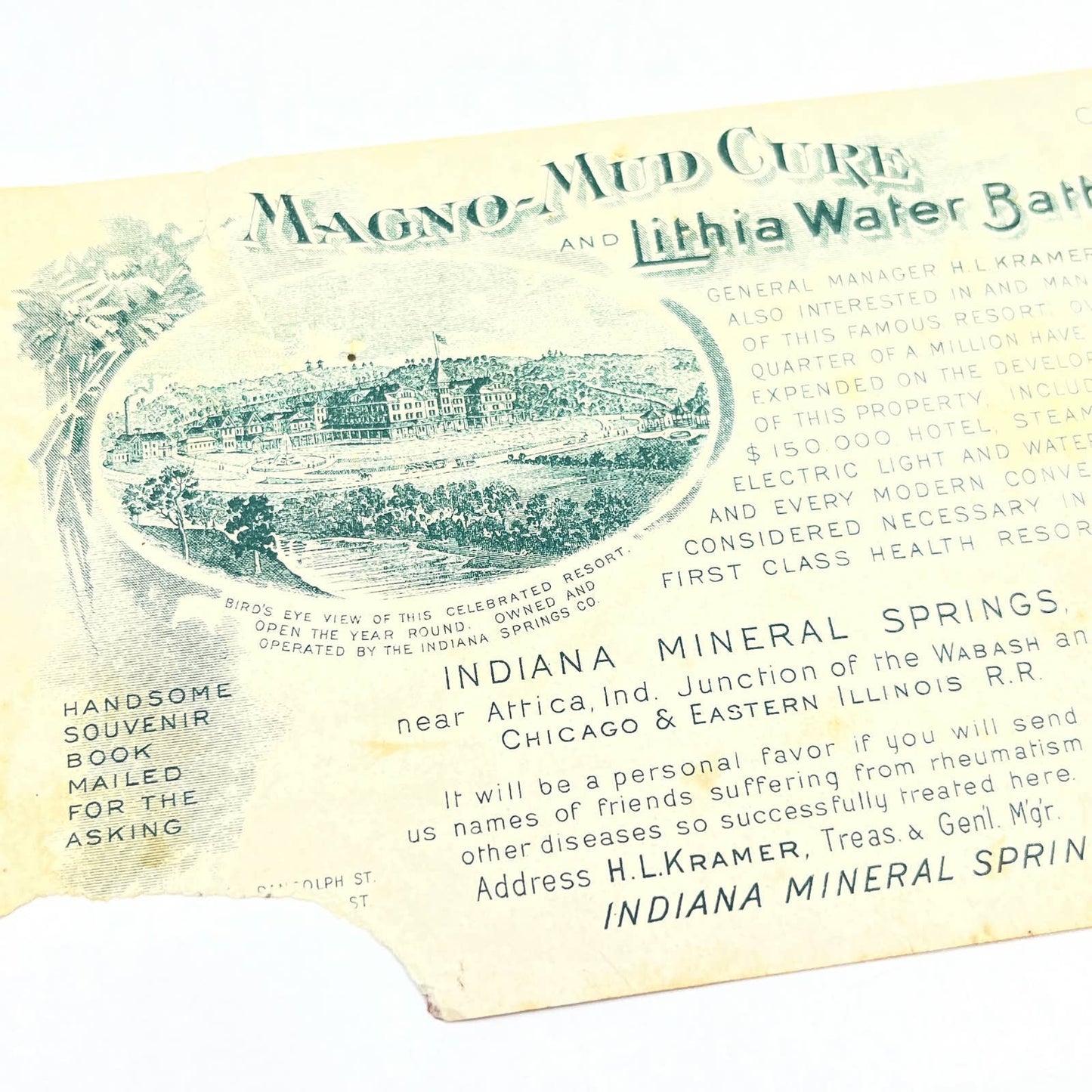 1880s Victorian Ad Mango-Mud Cure Lithia Water Baths Indiana Mineral Springs AC1