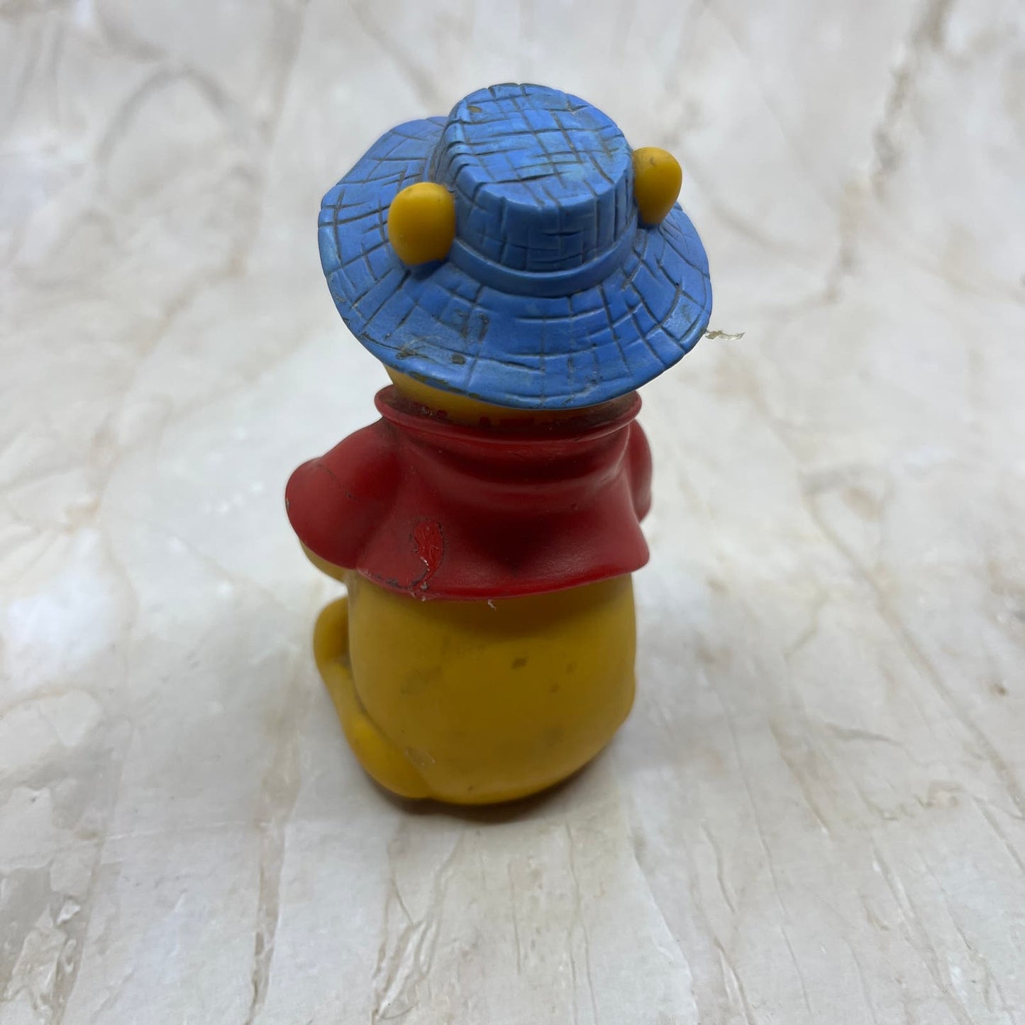 Vintage Disney Winnie The Pooh Rubber Toy With Frog TE5