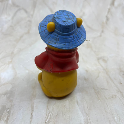 Vintage Disney Winnie The Pooh Rubber Toy With Frog TE5