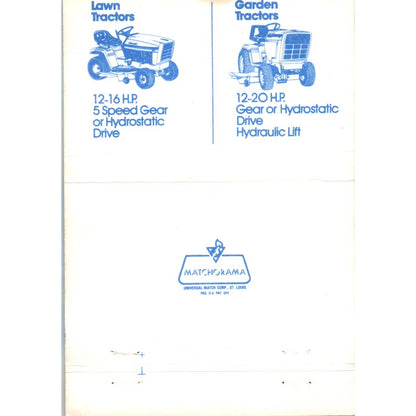 Cub Cadet Hugh C. Gardiner Faulkner MD Advertising Matchbook Cover SA1-M5