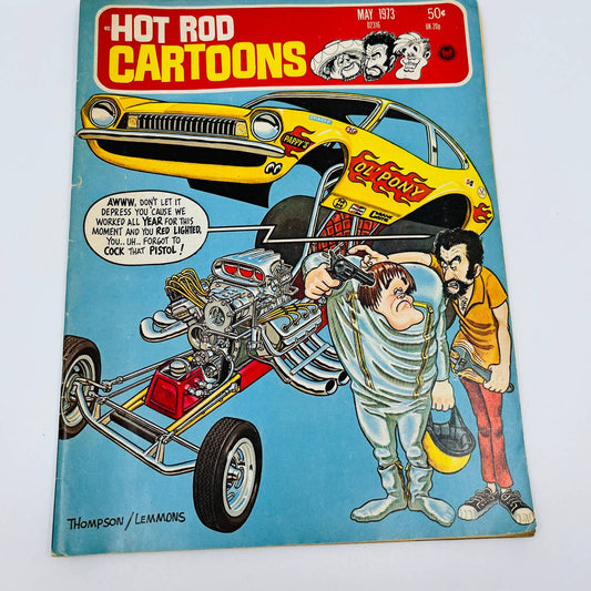 May 1973 Hot Rod Cartoons Comic Magazine Stock Car Drag Racing BA1