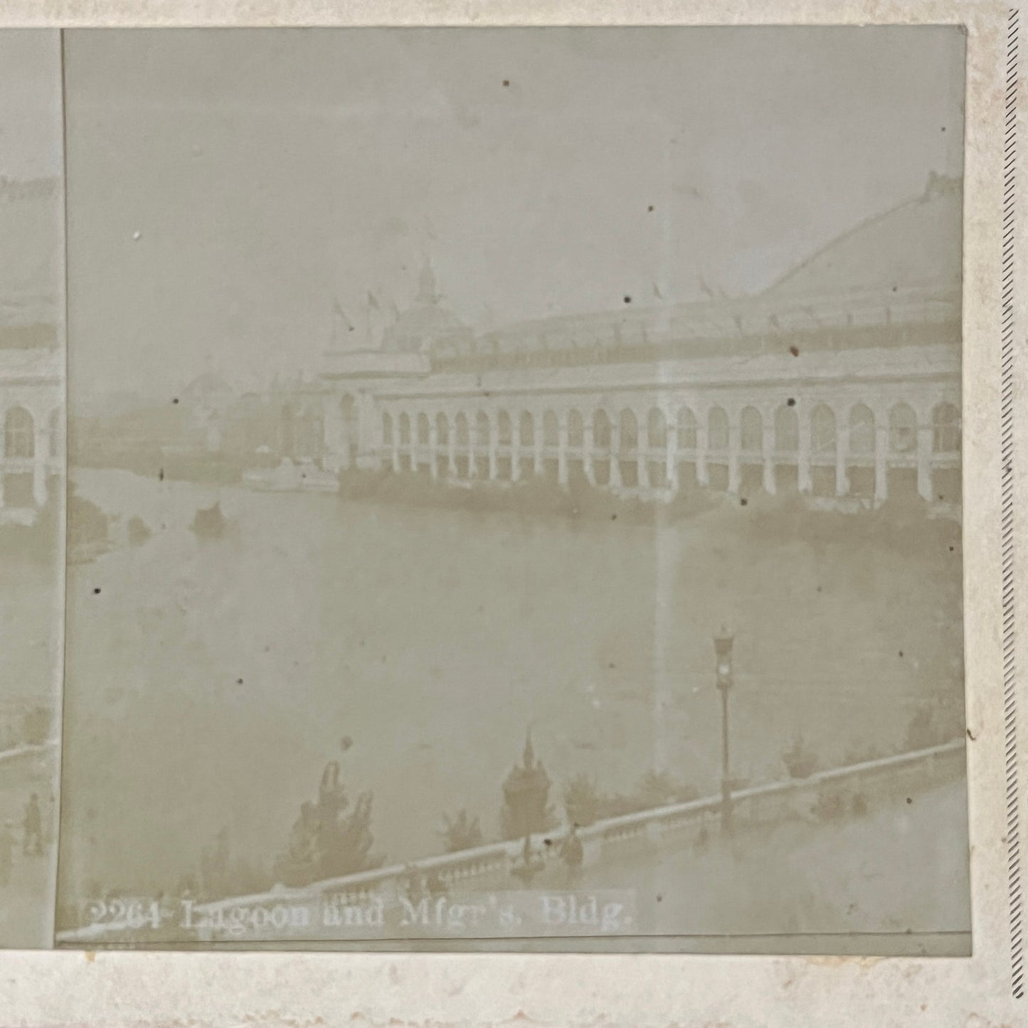 Lagoon & Mfgr's Building Webster & Albee Antique Stereoview Card H2-2