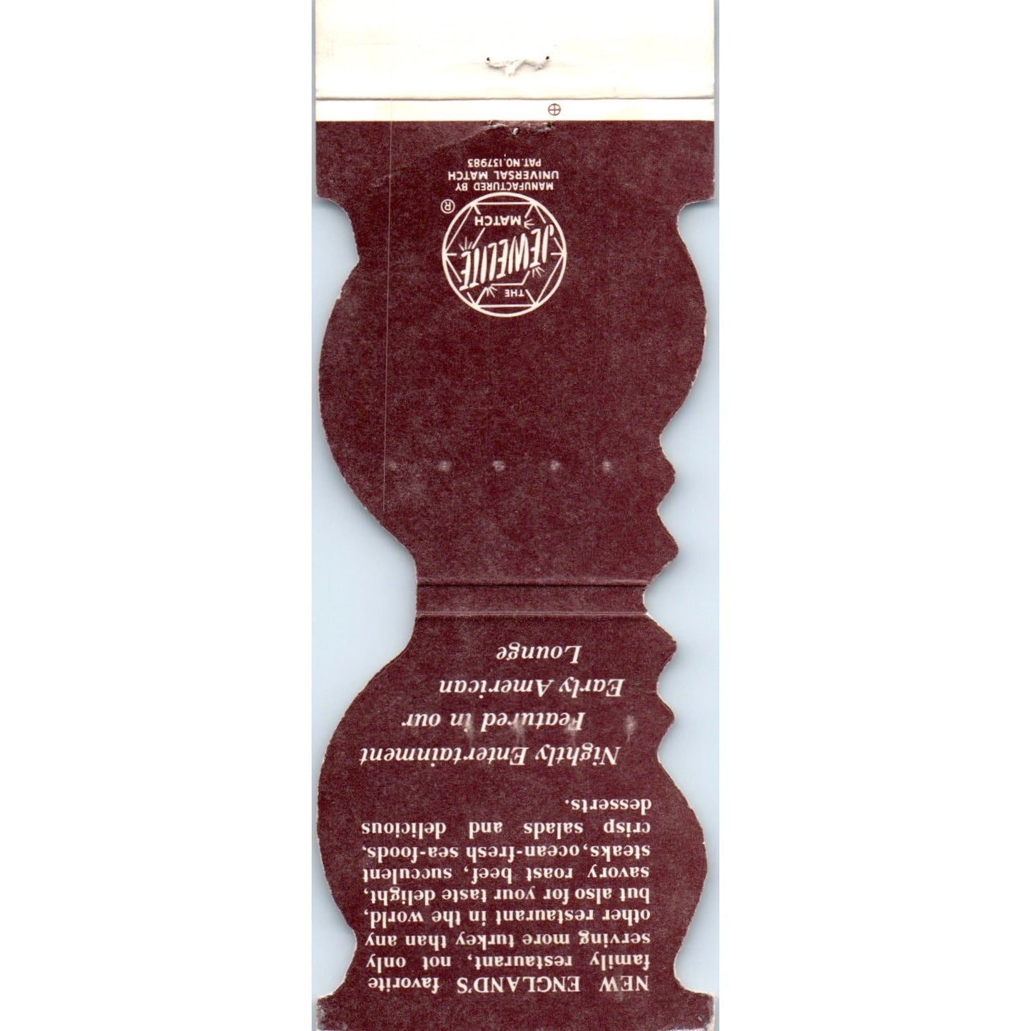 Green Ridge Turkey Farm Restaurant Nashua NH Advertising Matchbook Cover SA6-M4