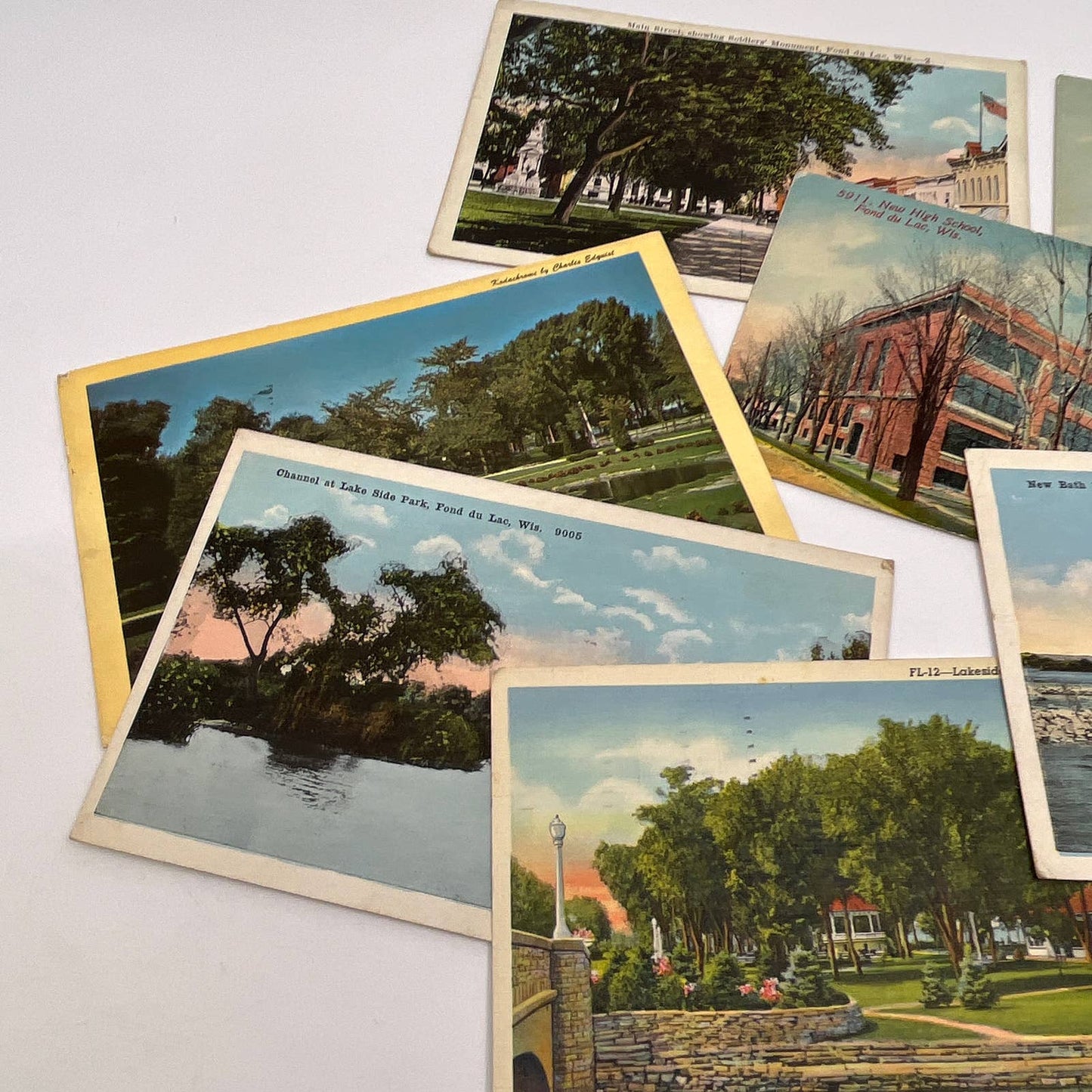 Lot of 20 Antique Postcards From Fond Du Lac Wisconsin TF5