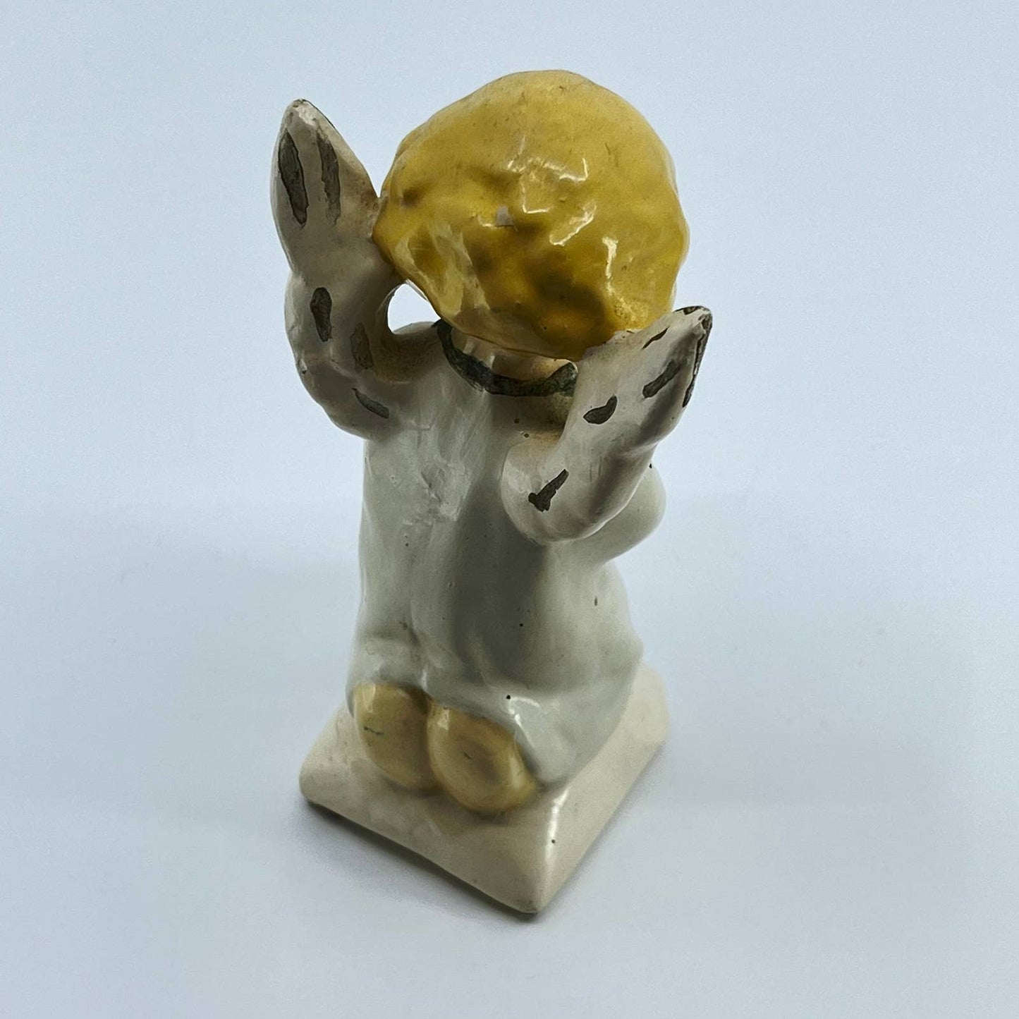 1952 Hand Painted Ceramic Praying Angel Child Cherub 4” TE3