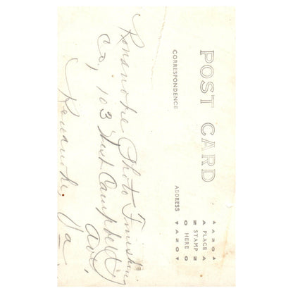 WWI Battleship Under Forced Draft - Original Postcard RPPC TJ8-4