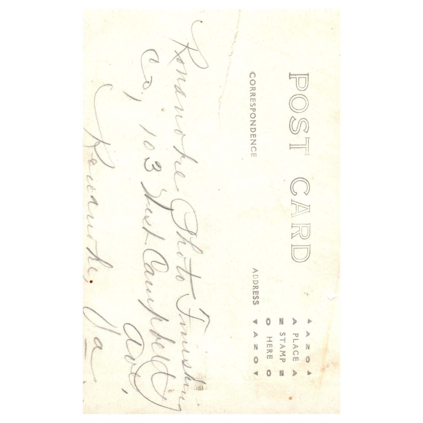 WWI Battleship Under Forced Draft - Original Postcard RPPC P3-6