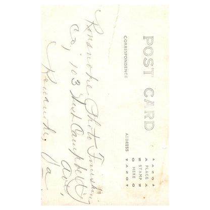 WWI Battleship Under Forced Draft - Original Postcard RPPC P3-6