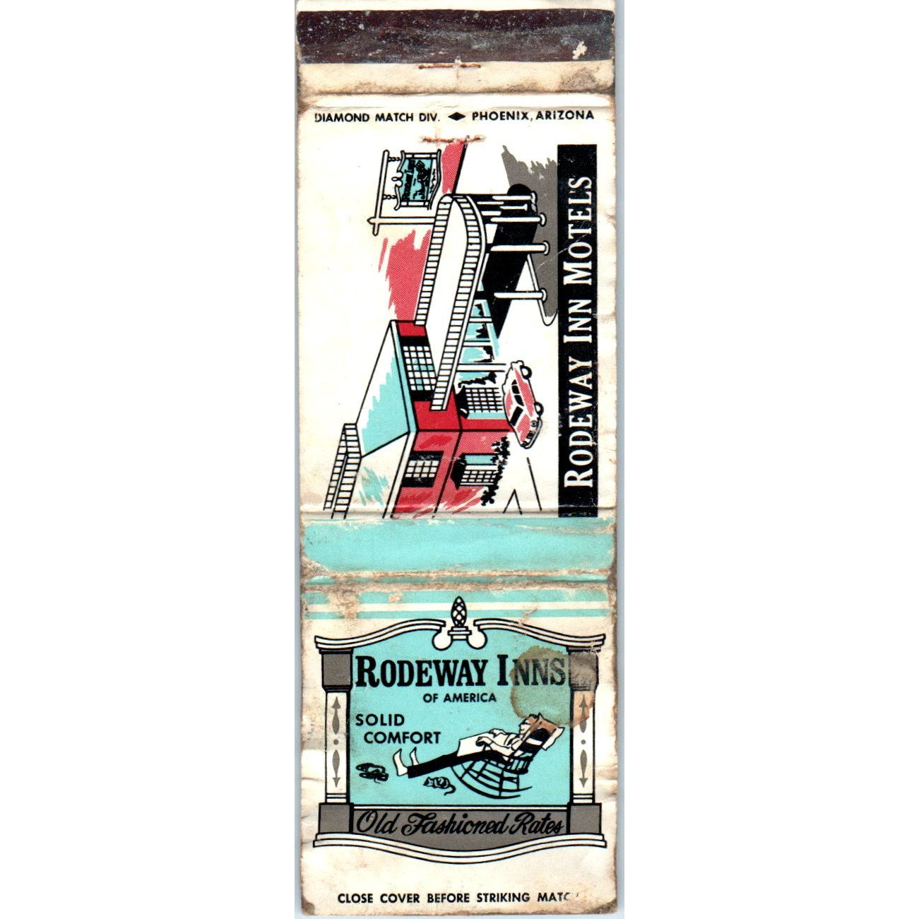 Rodeway Inn Motels of America Advertising Matchbook Cover MM9-8