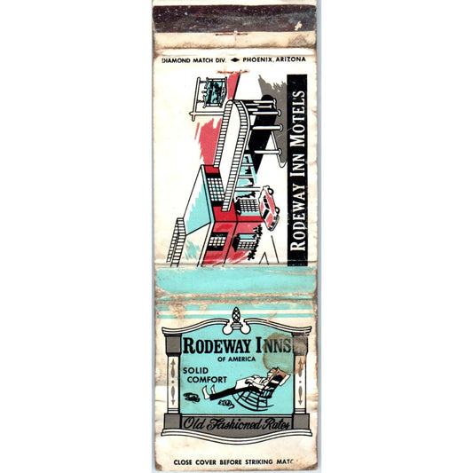 Rodeway Inn Motels of America Advertising Matchbook Cover MM9-8