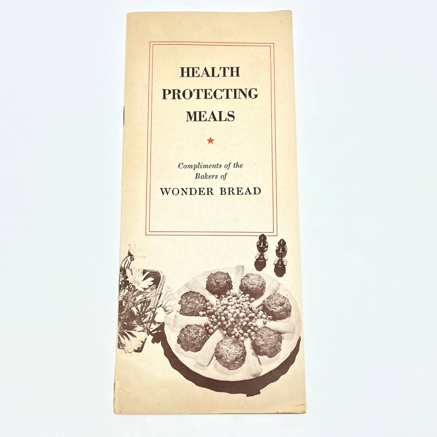 1920s Health Protecting Meals from Wonder Bread Recipes Cookbook AB8