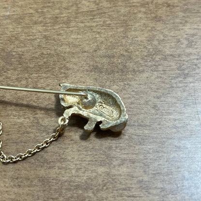 Vintage Avon Mama Cat and Baby Kitten Gold Tone Stick Pin SE1
