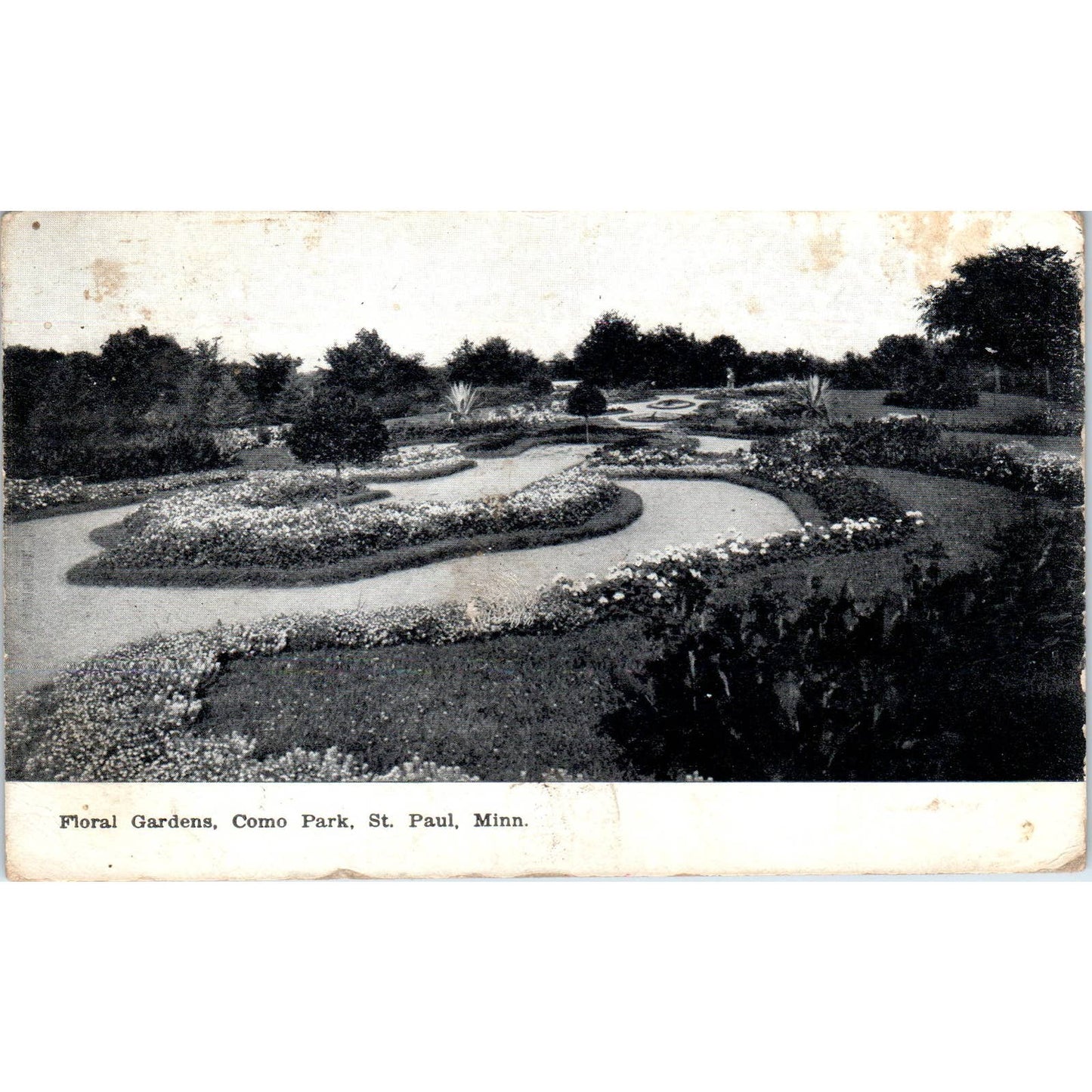Floral Gardens Como Park St. Paul MN 1908 Original Postcard TK1-P1