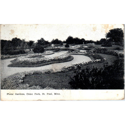 Floral Gardens Como Park St. Paul MN 1908 Original Postcard TK1-P1