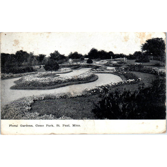Floral Gardens Como Park St. Paul MN 1908 Original Postcard TK1-P1