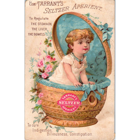 1880s Victorian Trade Card Tarrant's Seltzer Aperient Quack Medicine SF2