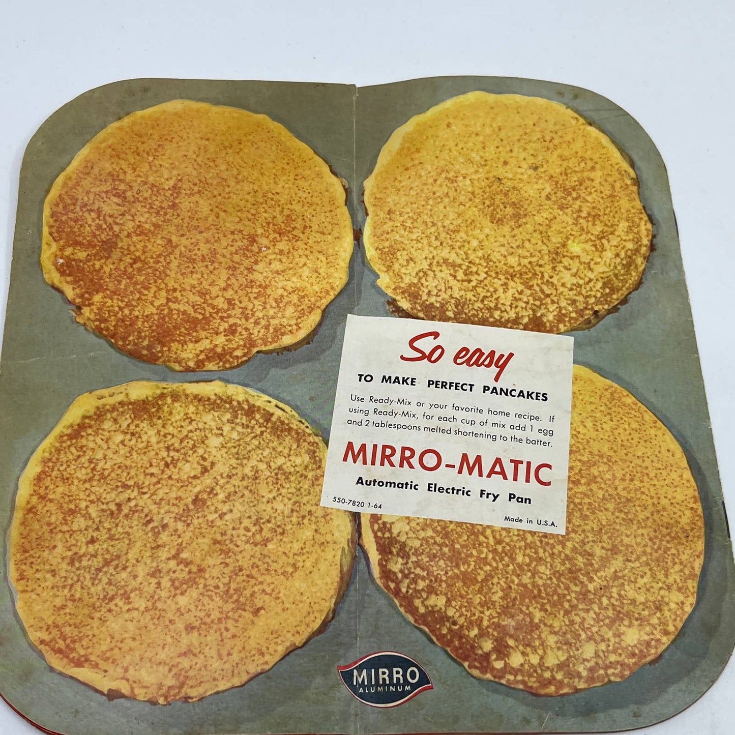 1964 Vintage Mirro Matic AUTOMATIC FRY PAN Cookbook Instruction Manual TG6