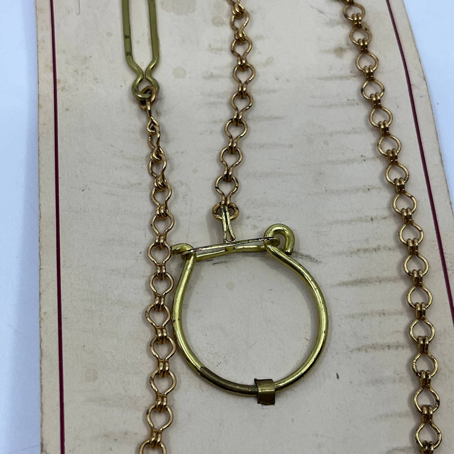 Vintage NOS Smartfit Smart Fit Pocket Watch Fob Key Chain Gold Tone SD5