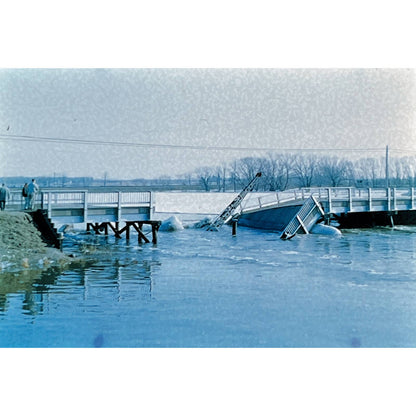 1966 Original Color Slide Collapsed Broken Bridge Set of 4 2x2 TK2-S4-30