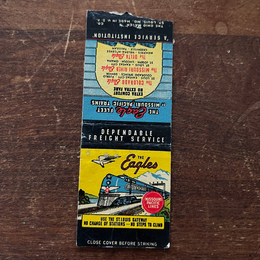 The Eagles Missouri Pacific Lines Advertising Matchbook Cover SA9-M13