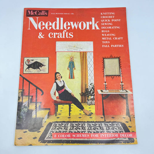 1960-61 NEEDLEWORK & Crafts McCall's MAGAZINE 8 Color Schemes Interior Decor TF5
