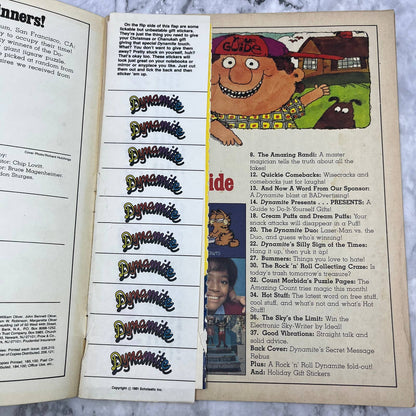 Amazing Randi magician Facts of Life Garfield DYNAMITE 1981 Nov Magazine TJ4-2