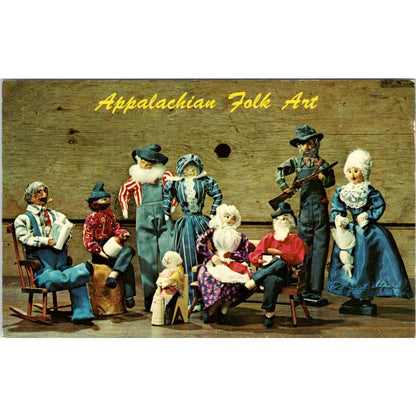 Handmade Dolls Appalachian Folk Art Original Postcard PB5