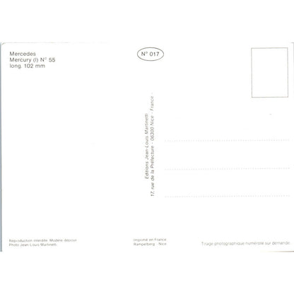 Mercedes Mercury (I) N 55 French Toy Race Car Original Postcard TK1-P18