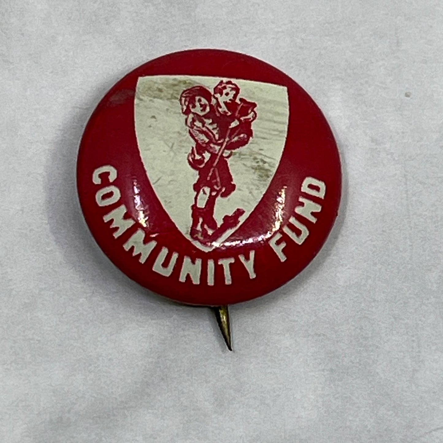 1920s Pinback Button Pin Community Fund SE7-2