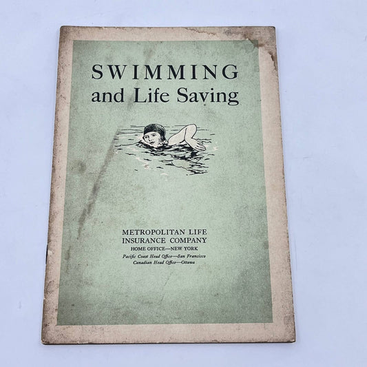 1930s Swimming and Life Saving Booklet Metropolitan Life Insurance TF7