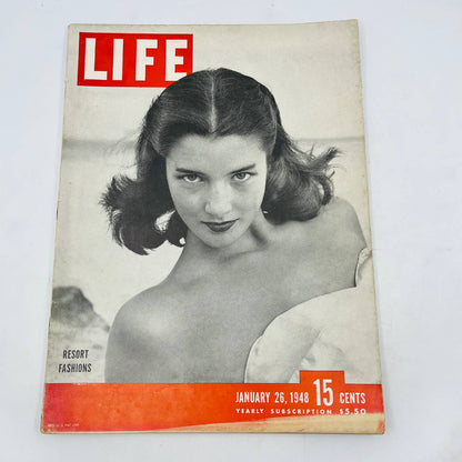 LIFE Magazine January 26 1948 Resort Fashions Wendy Burden Cover TD5