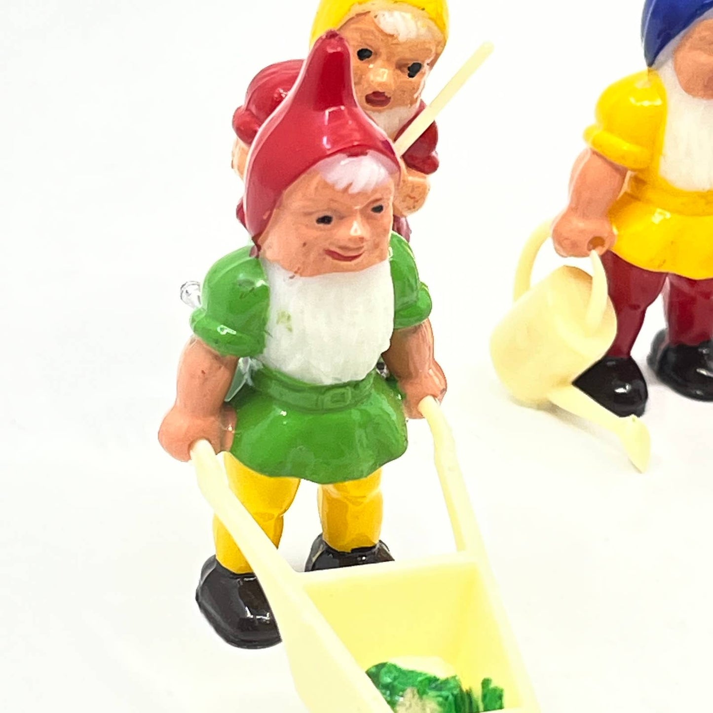 1960s Miniature Celluloid Working Gnomes Set of 6 SD6