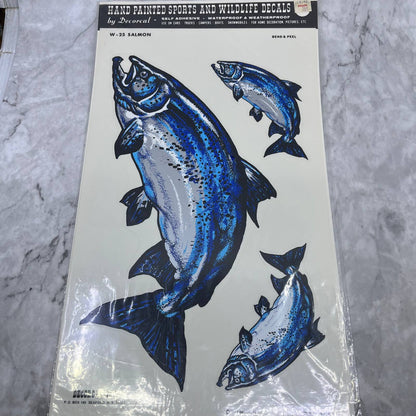 1979 NEW NOS Decorcal Sports & Wildlife Decal W-25 Salmon Fishing FL5